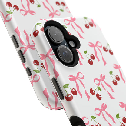 Pink Bows & Cherry MagSafe iPhone® Case