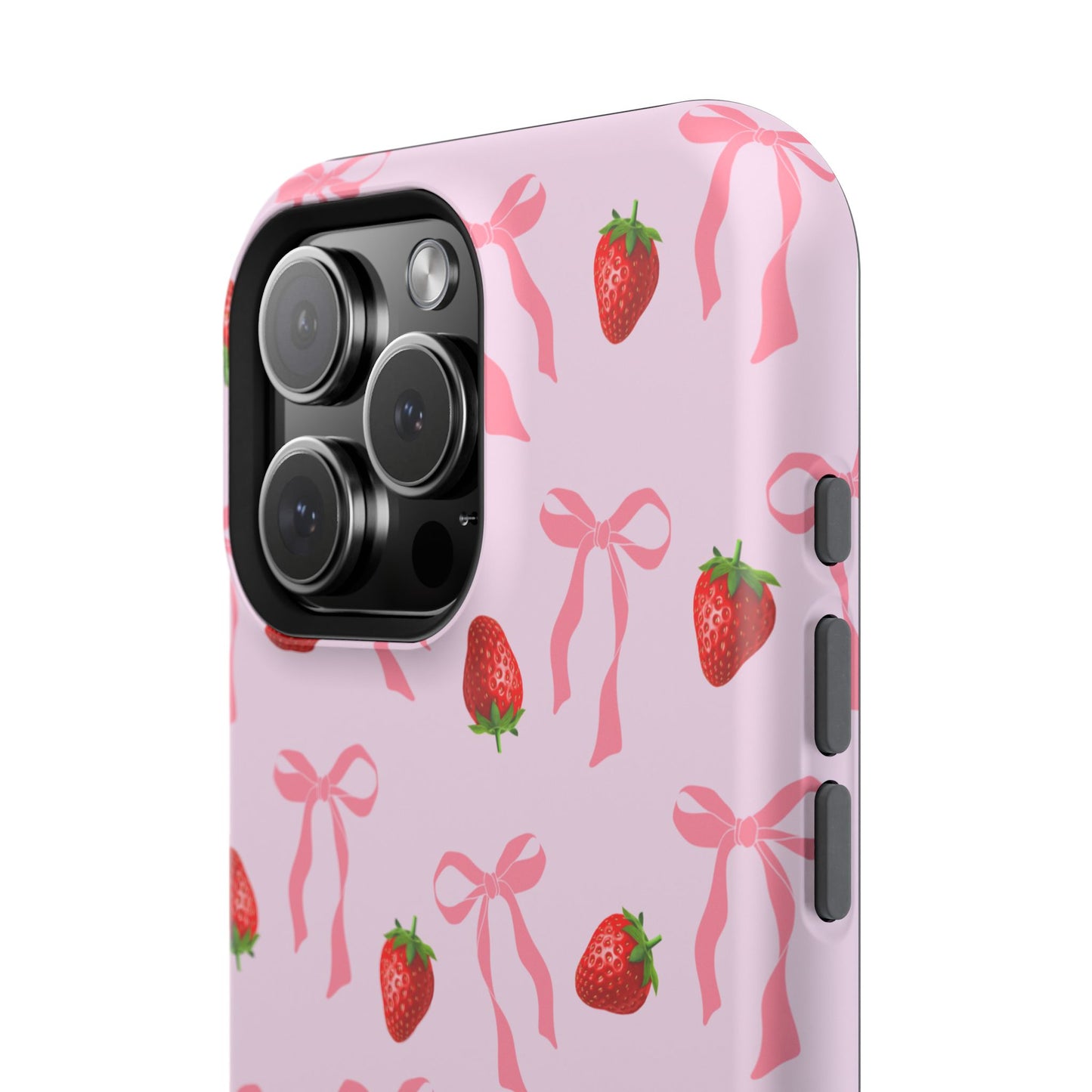 Pink Bow & Strawberry MagSafe iPhone® Case