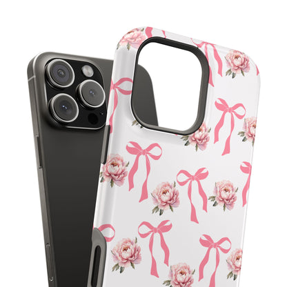 Pink Bow & Flowers MagSafe iPhone® Case