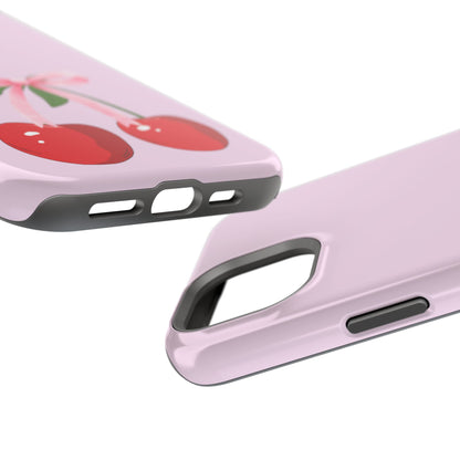 Pink Bow & Cherry MagSafe iPhone® Case