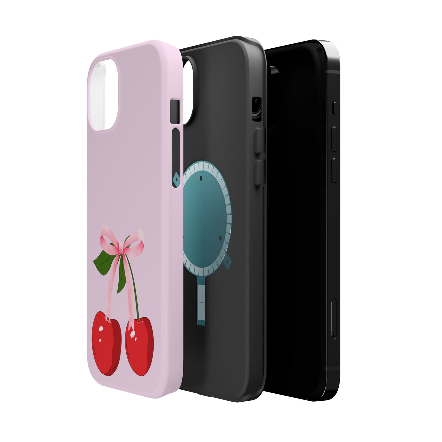 Pink Bow & Cherry MagSafe iPhone® Case