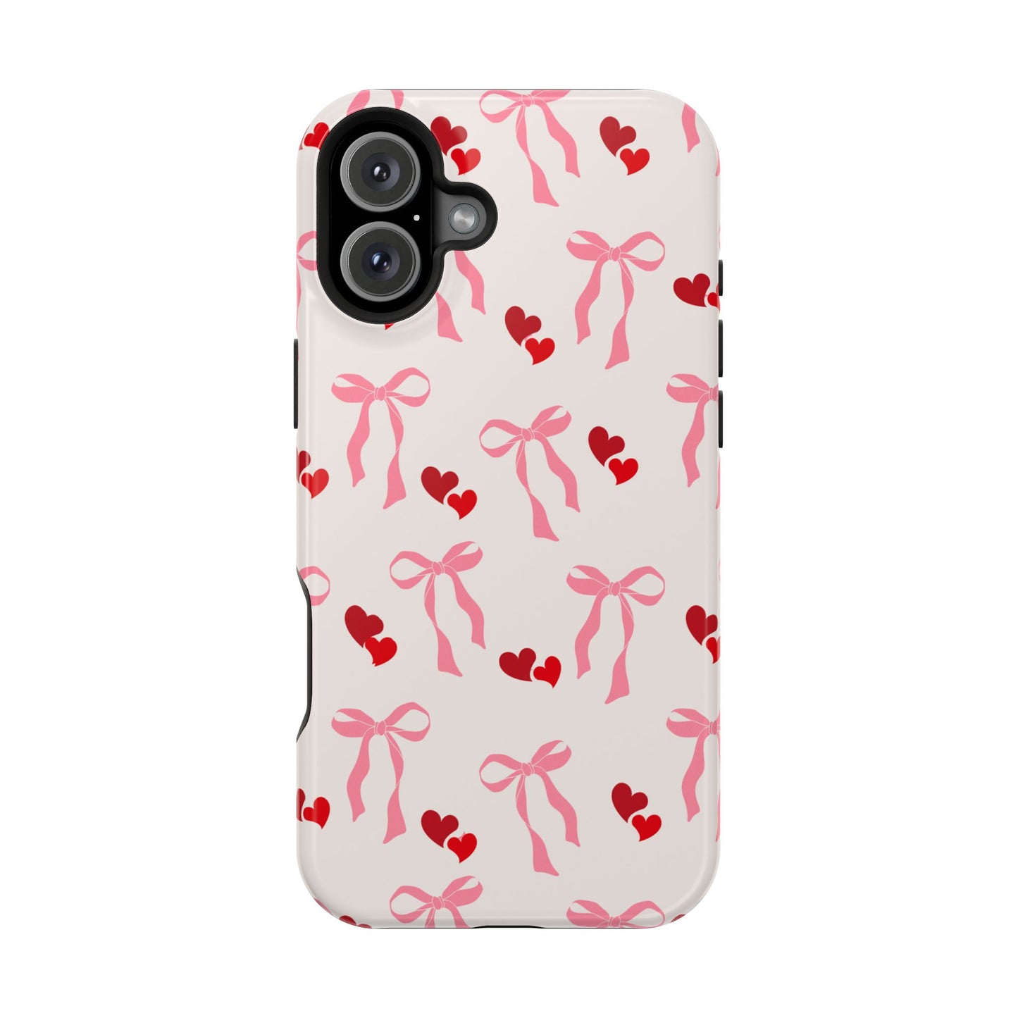 Pink Bows & Hearts MagSafe iPhone® Case