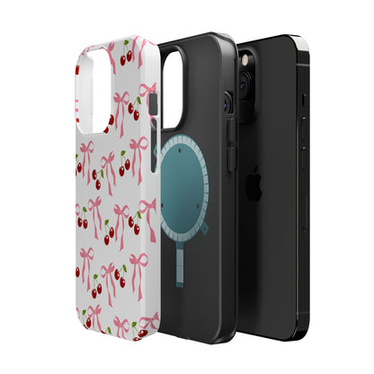 Pink Bows & Cherry MagSafe iPhone® Case