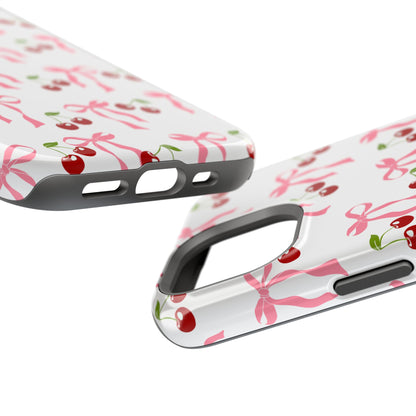 Pink Bows & Cherry MagSafe iPhone® Case