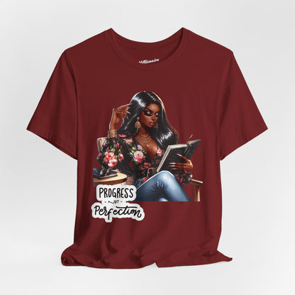 Progress Not Perfection Soft Cotton Tee
