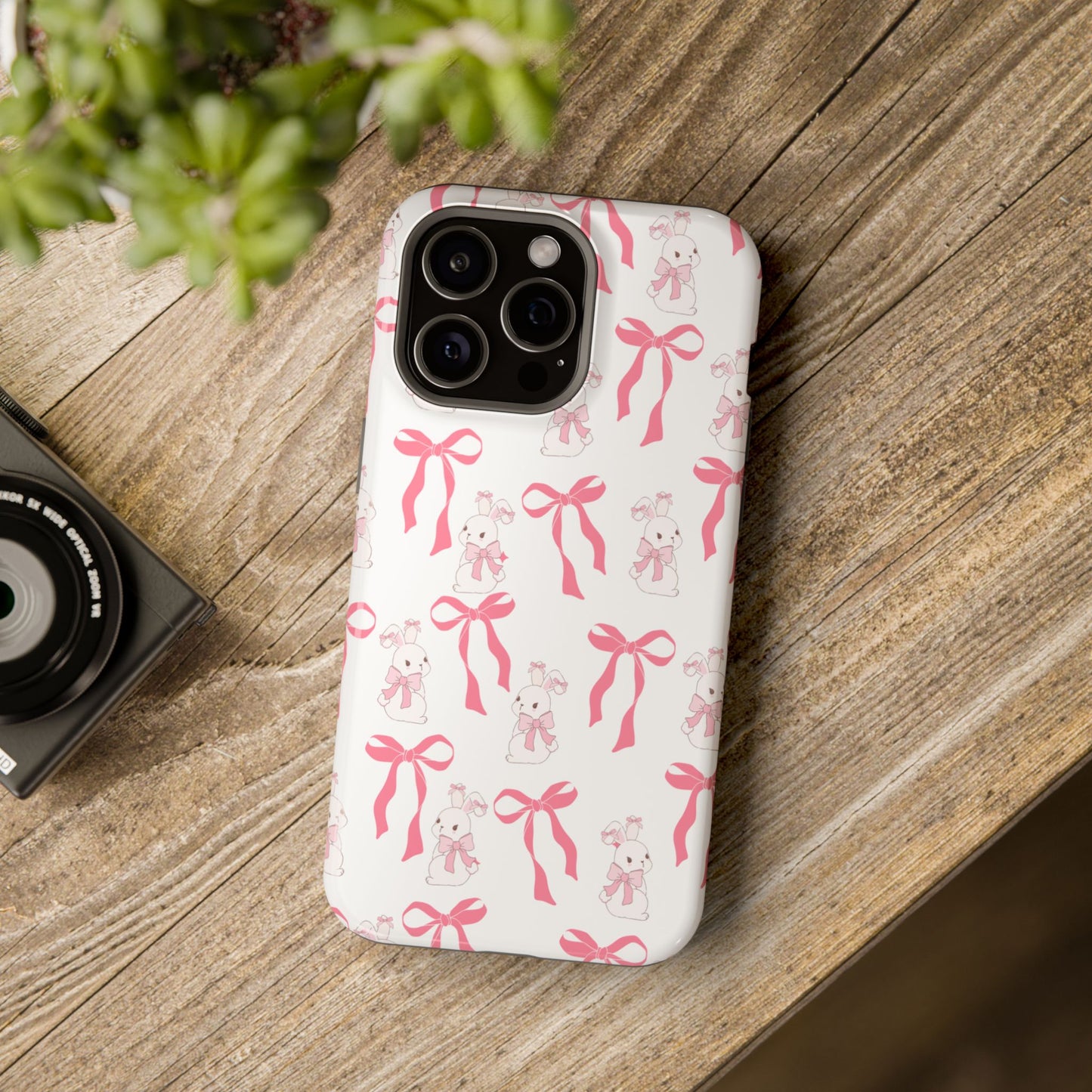 Pink Bows & Bunnies MagSafe iPhone® Case