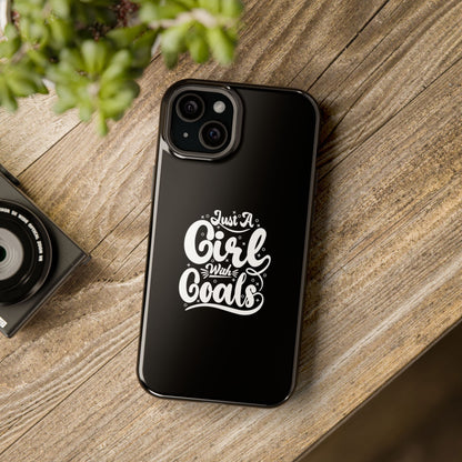 Girl with Goals MagSafe iPhone® Case Black