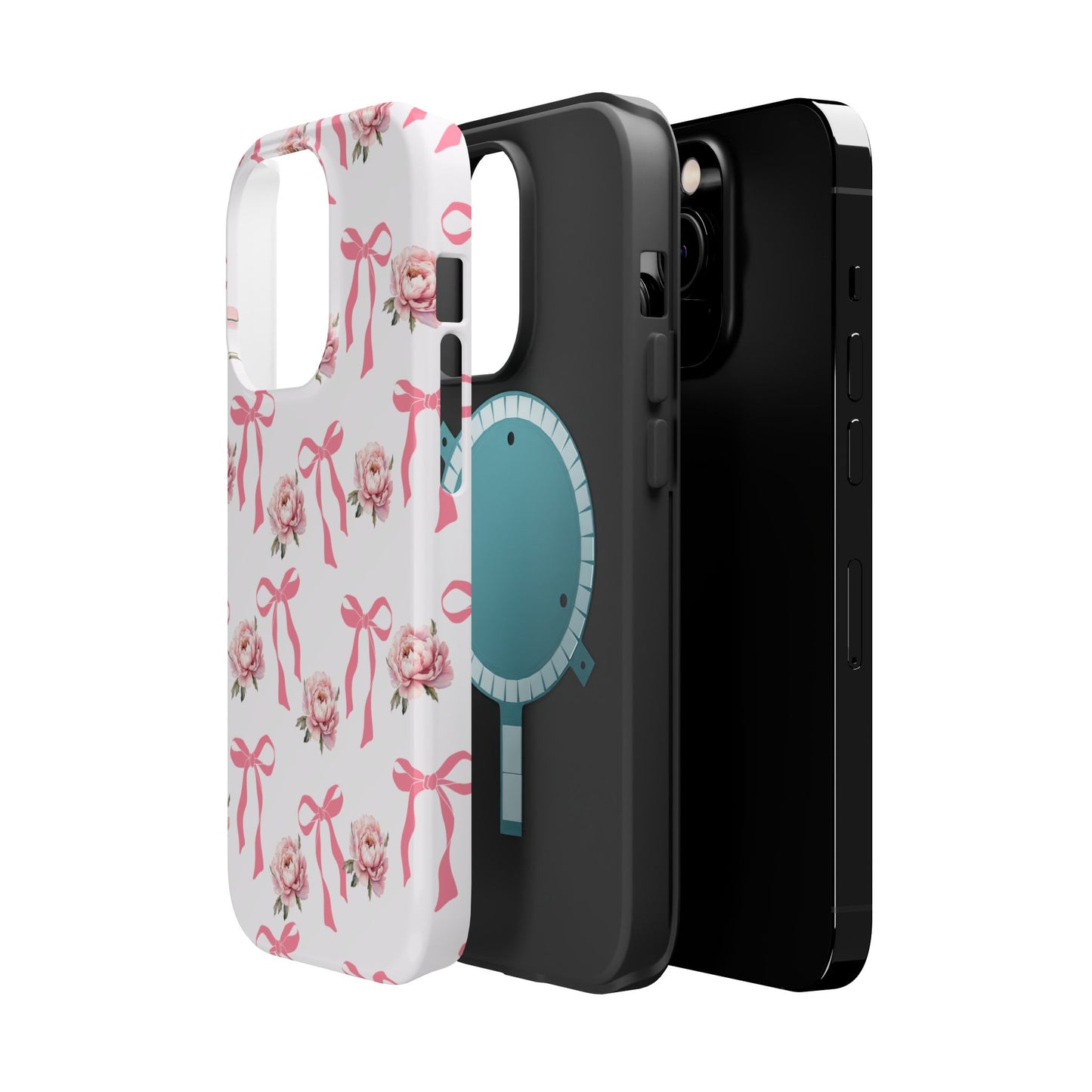 Pink Bow & Flowers MagSafe iPhone® Case
