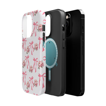 Pink Bow & Flowers MagSafe iPhone® Case