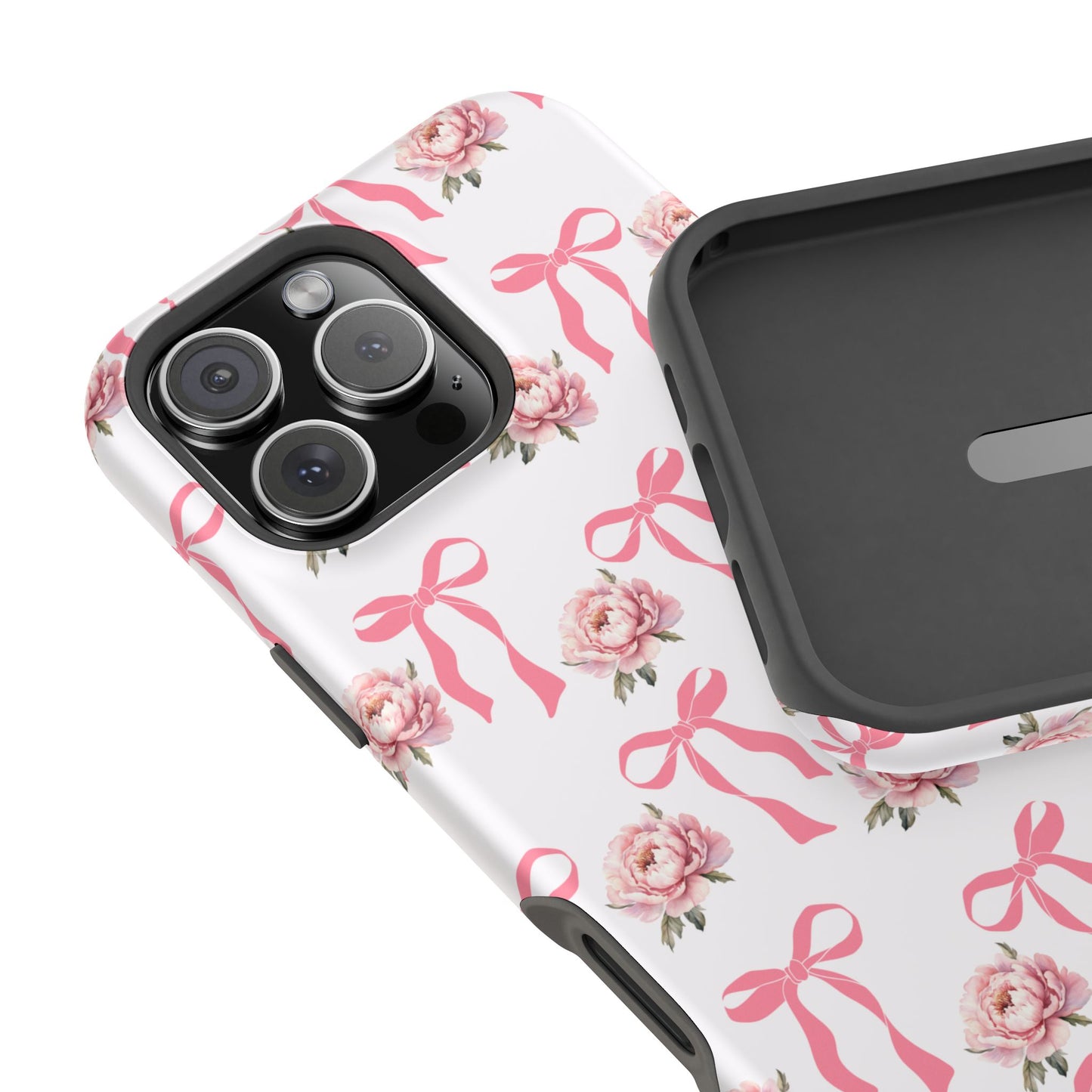 Pink Bow & Flowers MagSafe iPhone® Case