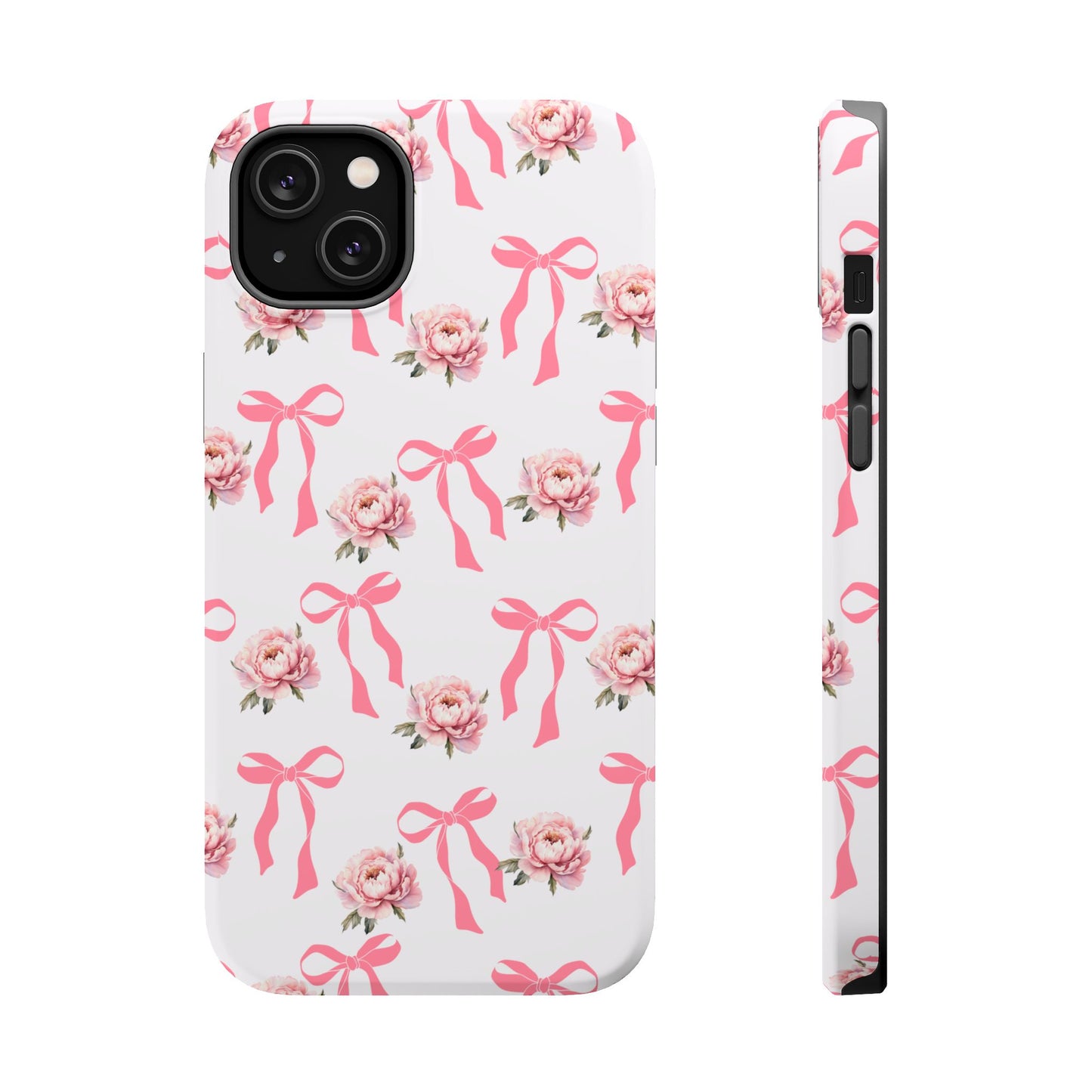 Pink Bow & Flowers MagSafe iPhone® Case
