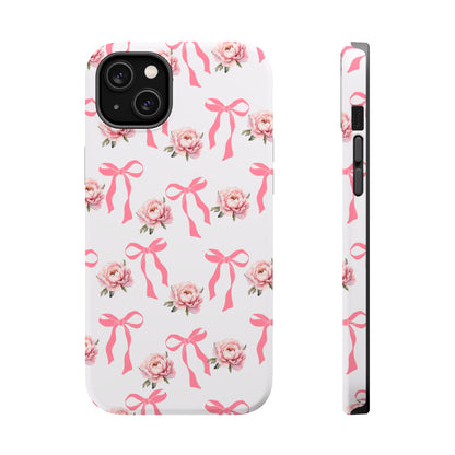 Pink Bow & Flowers MagSafe iPhone® Case