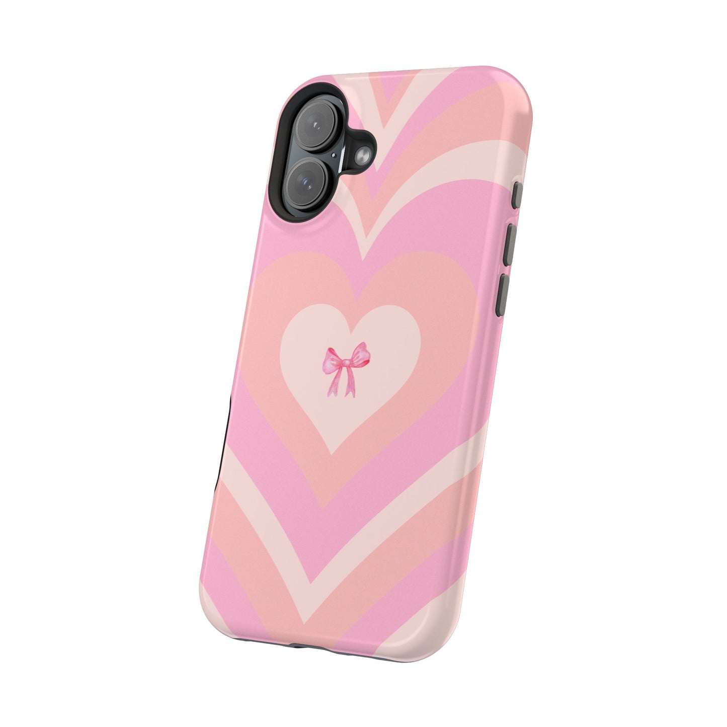 Pink Bow & Big Hearts MagSafe iPhone® Case