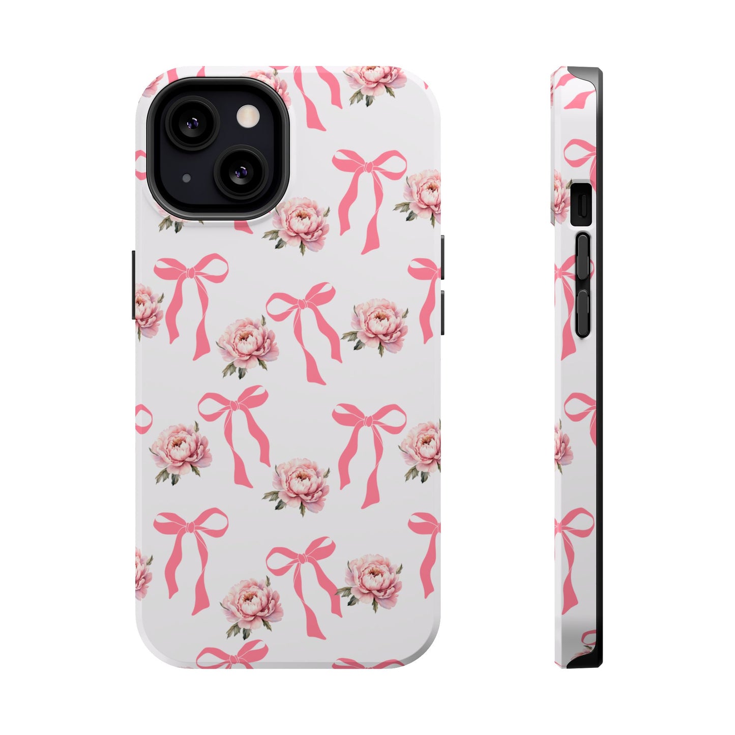 Pink Bow & Flowers MagSafe iPhone® Case