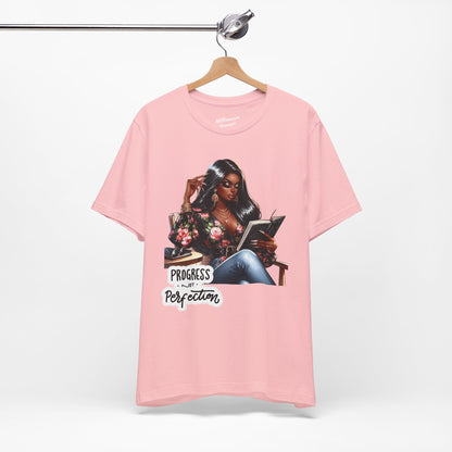 Progress Not Perfection Soft Cotton Tee