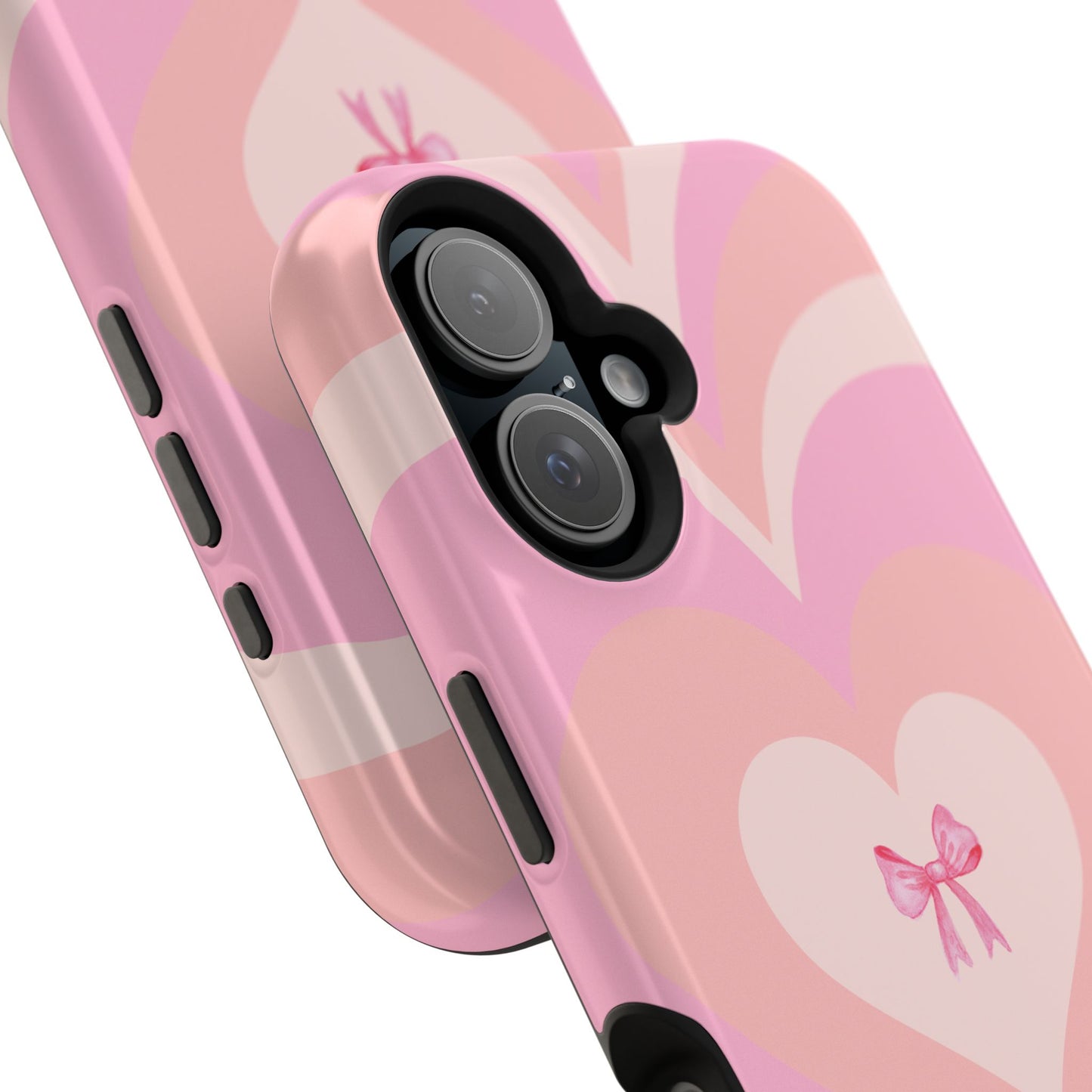 Pink Bow & Big Hearts MagSafe iPhone® Case
