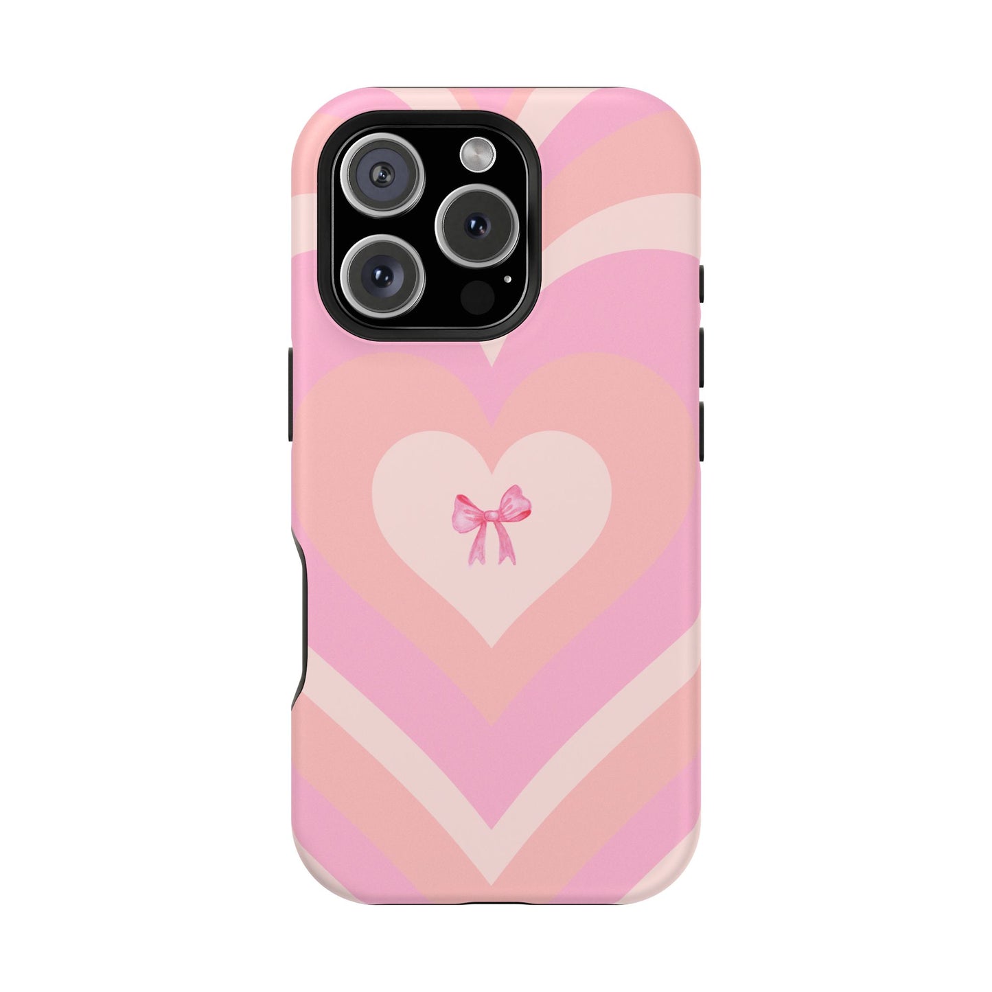 Pink Bow & Big Hearts MagSafe iPhone® Case