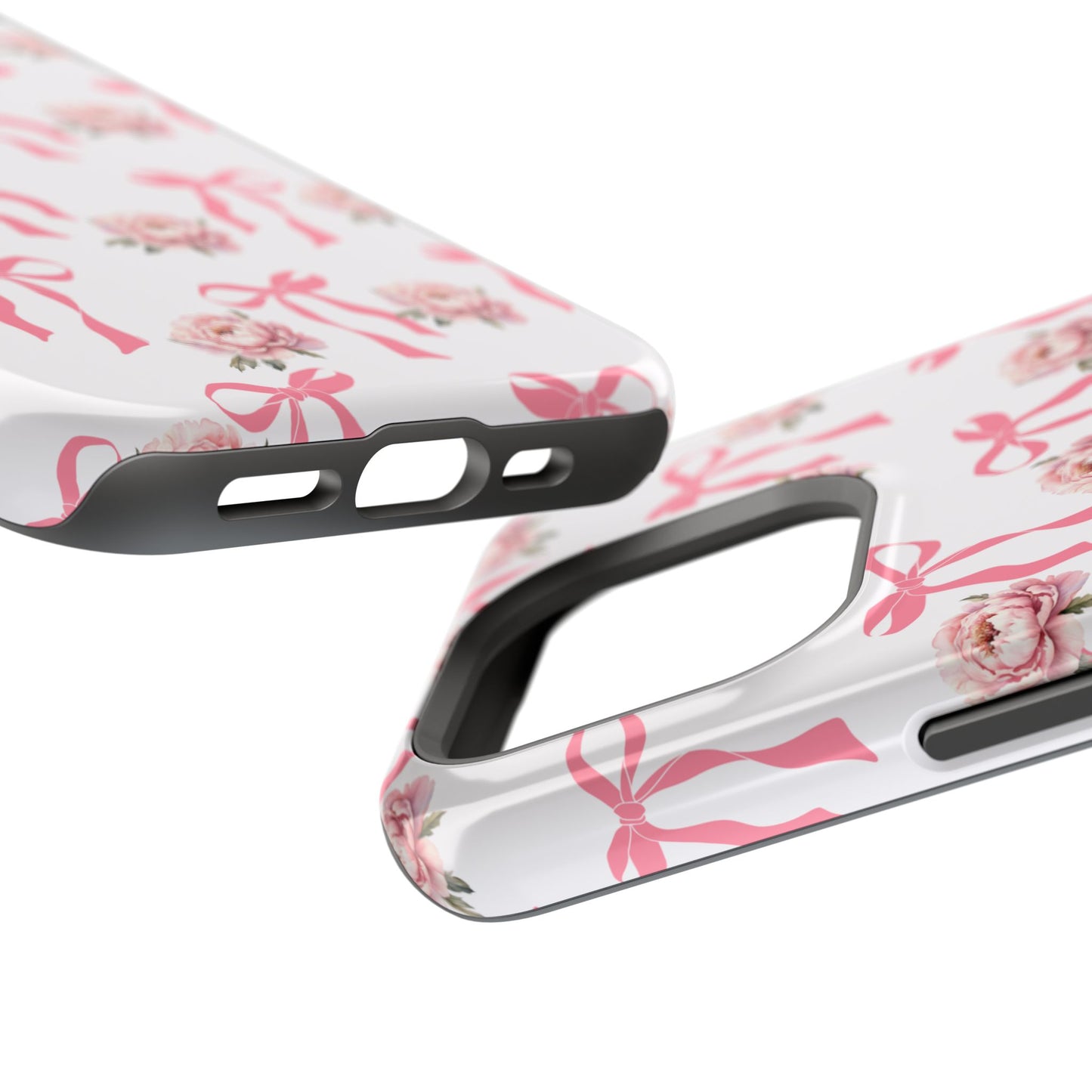 Pink Bow & Flowers MagSafe iPhone® Case