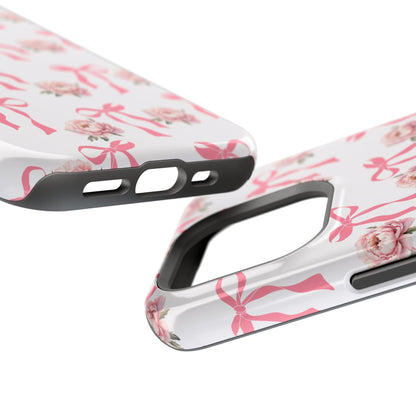 Pink Bow & Flowers MagSafe iPhone® Case