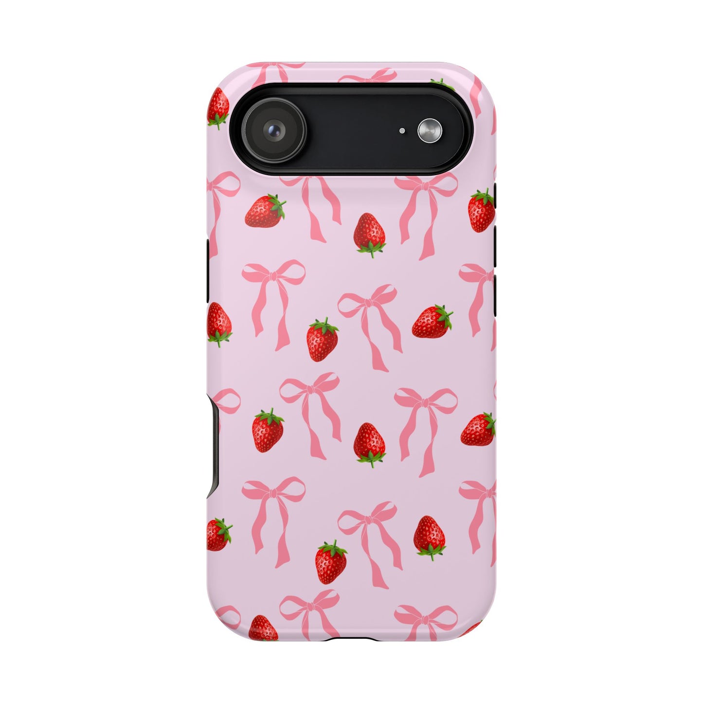 Pink Bow & Strawberry MagSafe iPhone® Case