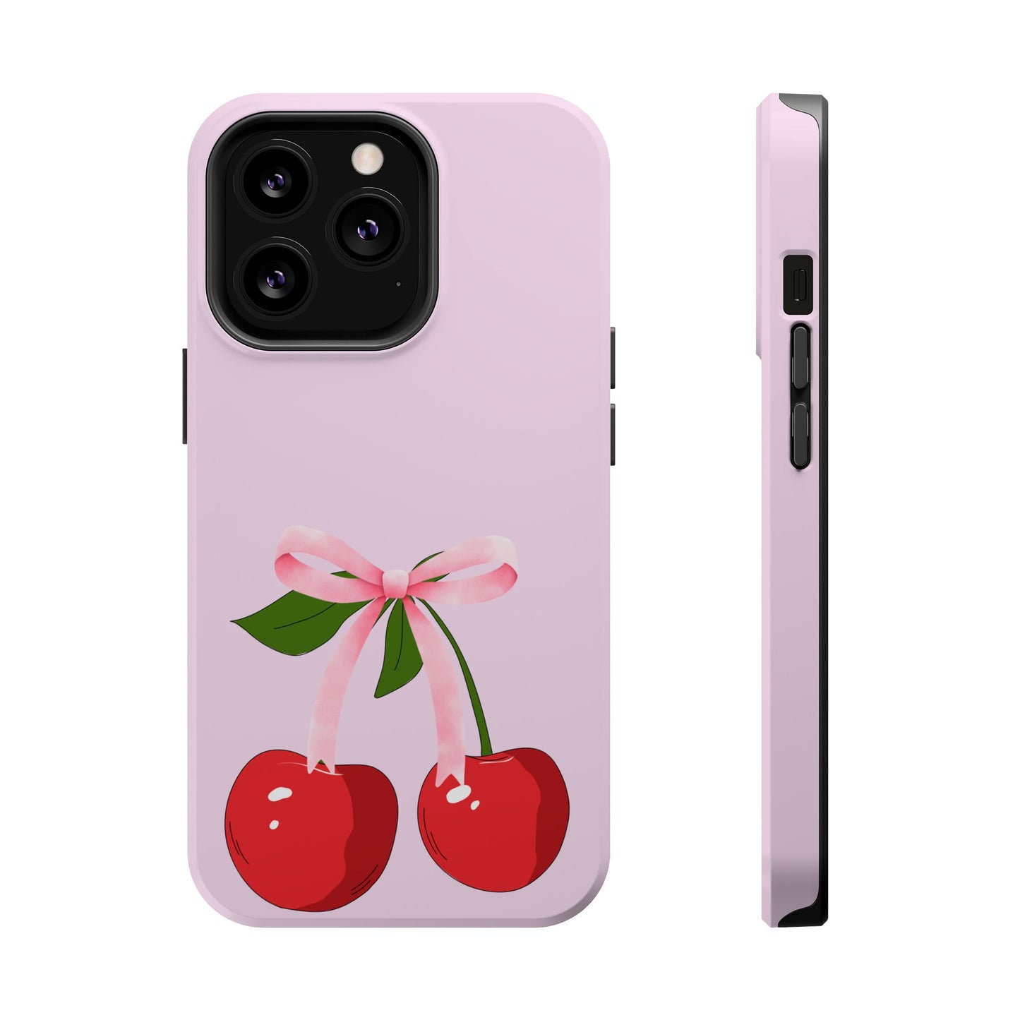 Pink Bow & Cherry MagSafe iPhone® Case