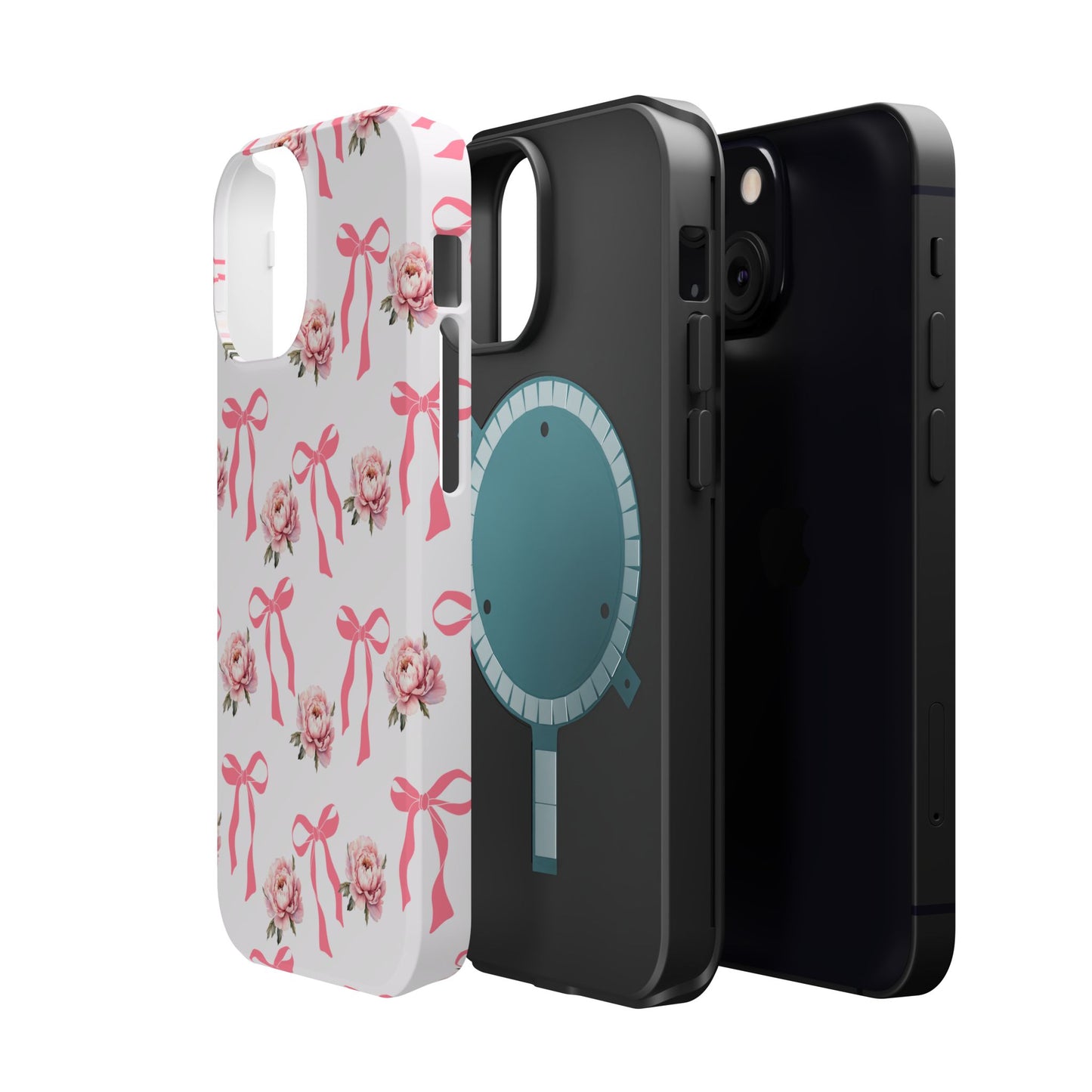 Pink Bow & Flowers MagSafe iPhone® Case