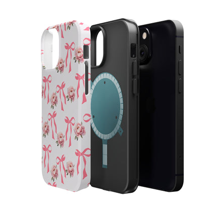 Pink Bow & Flowers MagSafe iPhone® Case