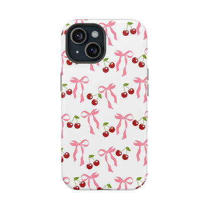 Pink Bows & Cherry MagSafe iPhone® Case