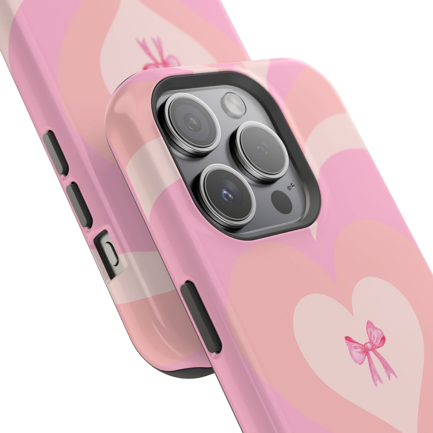 Pink Bow & Big Hearts MagSafe iPhone® Case