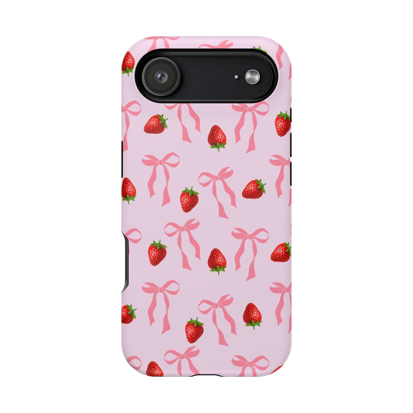 Pink Bow & Strawberry MagSafe iPhone® Case