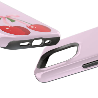 Pink Bow & Cherry MagSafe iPhone® Case