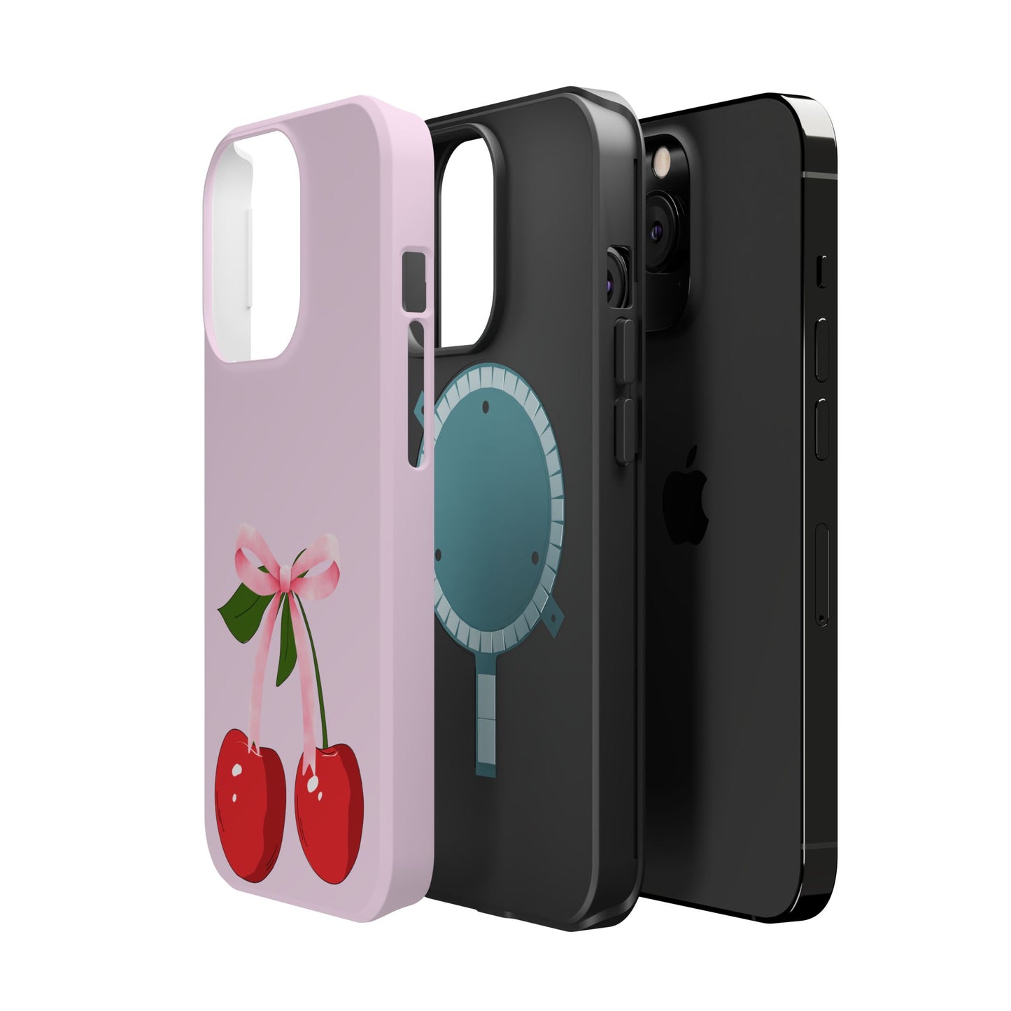 Pink Bow & Cherry MagSafe iPhone® Case