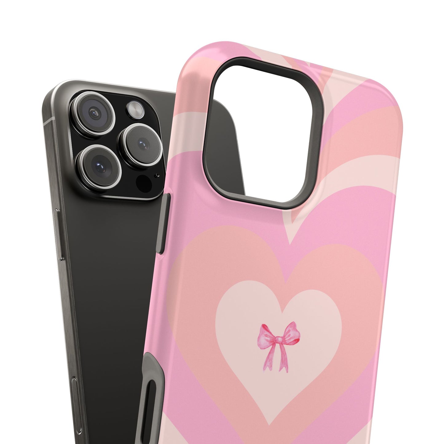 Pink Bow & Big Hearts MagSafe iPhone® Case