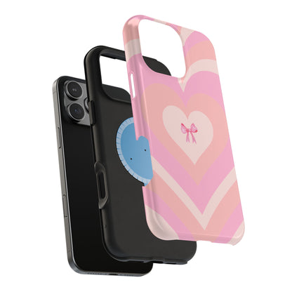 Pink Bow & Big Hearts MagSafe iPhone® Case