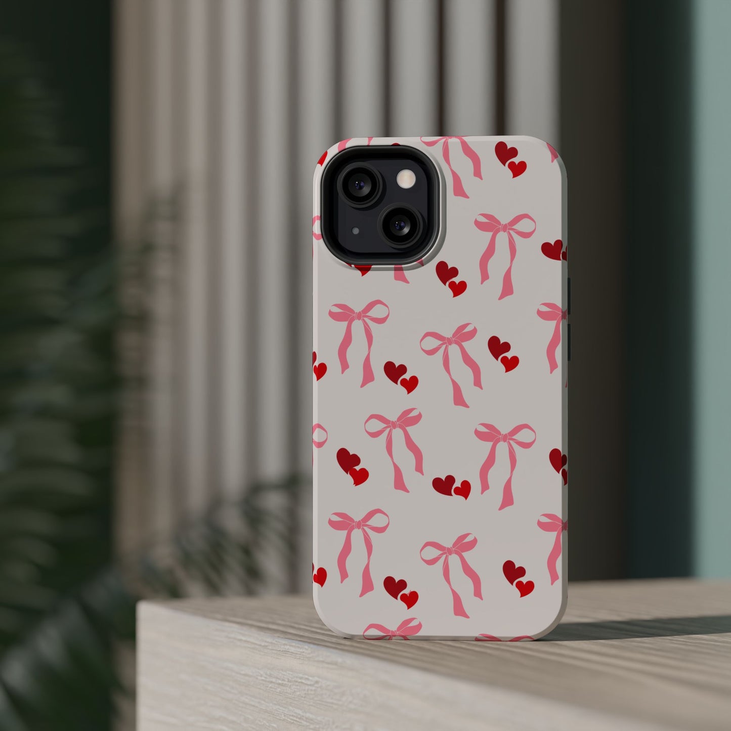 Pink Bows & Hearts MagSafe iPhone® Case