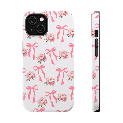Pink Bow & Flowers MagSafe iPhone® Case