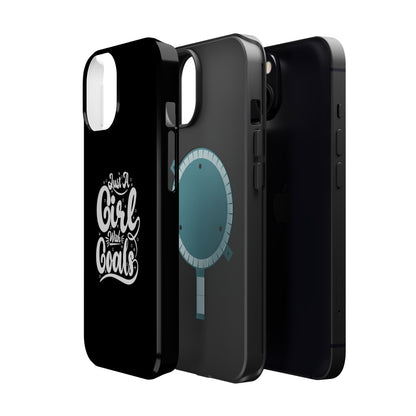 Girl with Goals MagSafe iPhone® Case Black