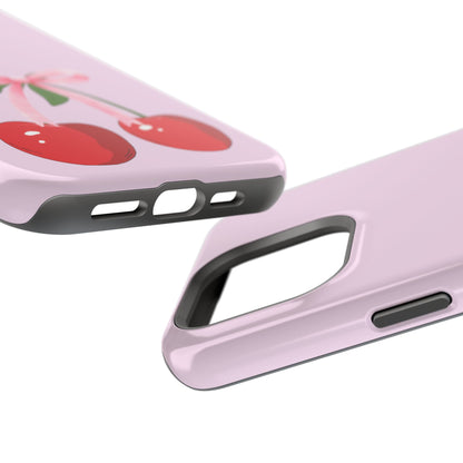 Pink Bow & Cherry MagSafe iPhone® Case