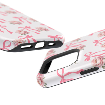 Pink Bow & Flowers MagSafe iPhone® Case