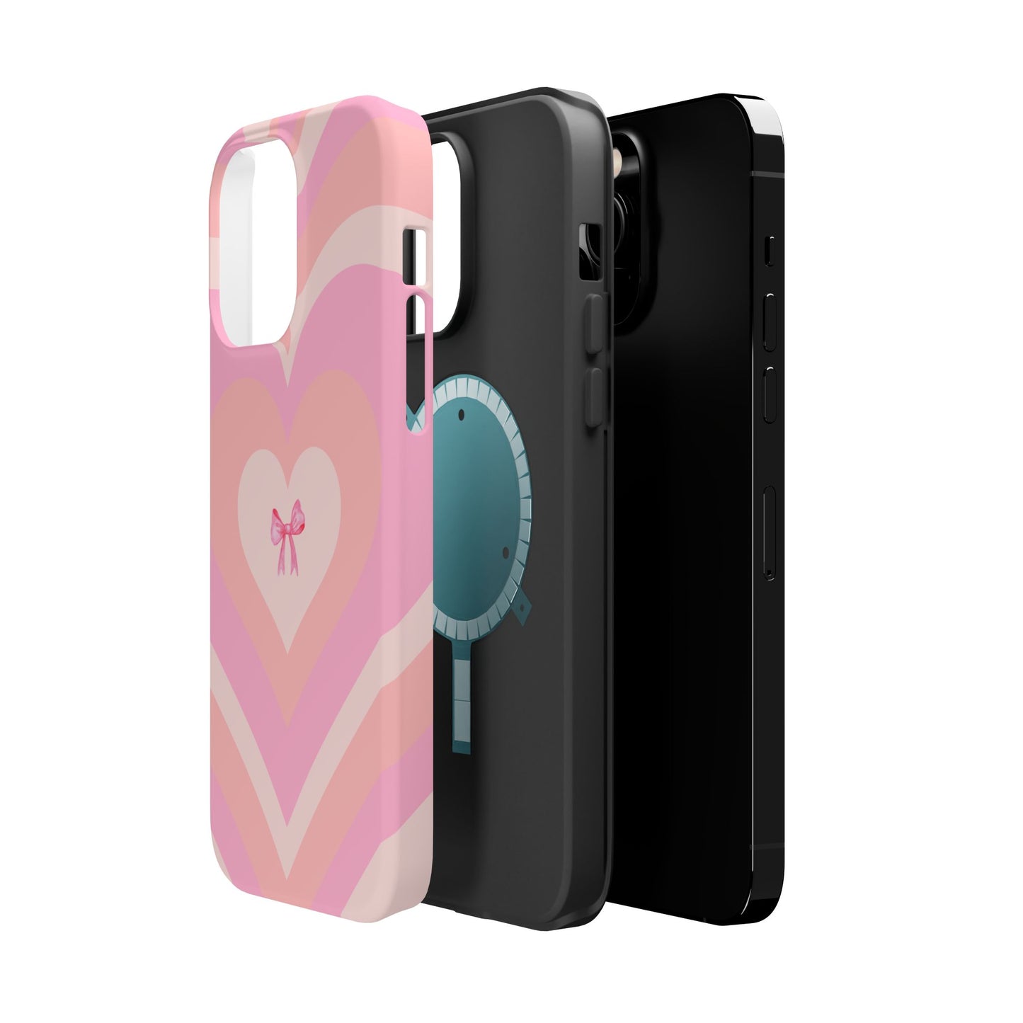 Pink Bow & Big Hearts MagSafe iPhone® Case