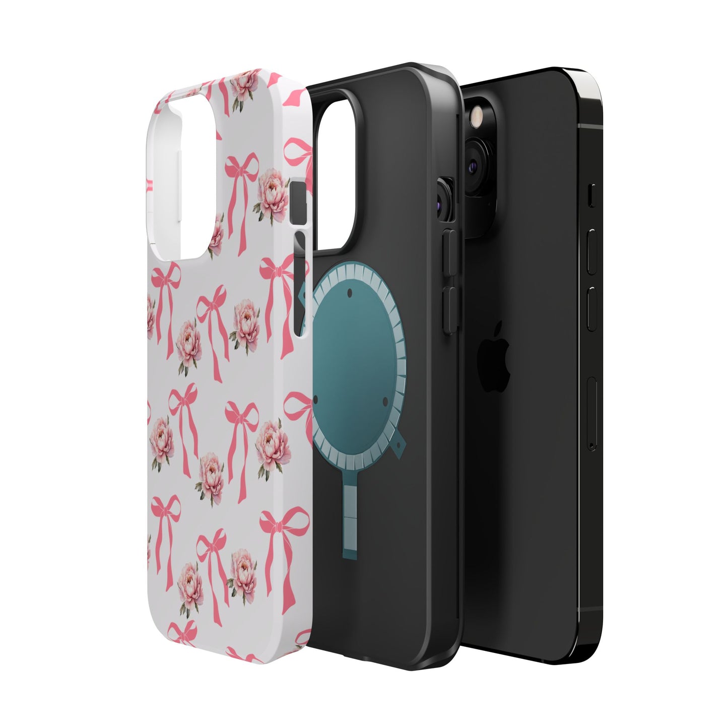 Pink Bow & Flowers MagSafe iPhone® Case
