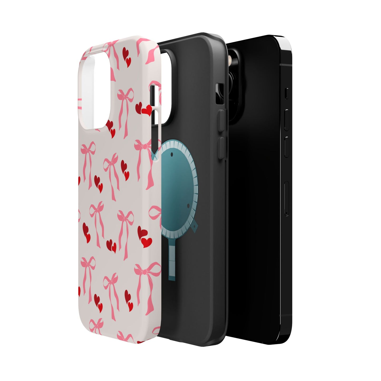 Pink Bows & Hearts MagSafe iPhone® Case