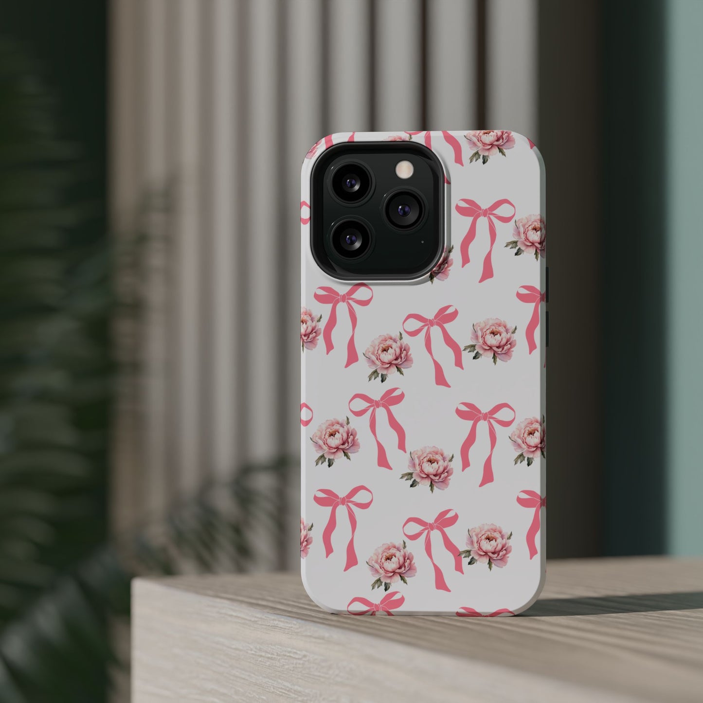 Pink Bow & Flowers MagSafe iPhone® Case