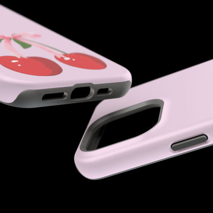 Pink Bow & Cherry MagSafe iPhone® Case