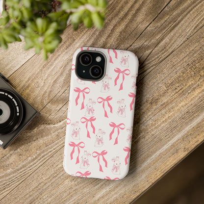 Pink Bows & Bunnies MagSafe iPhone® Case