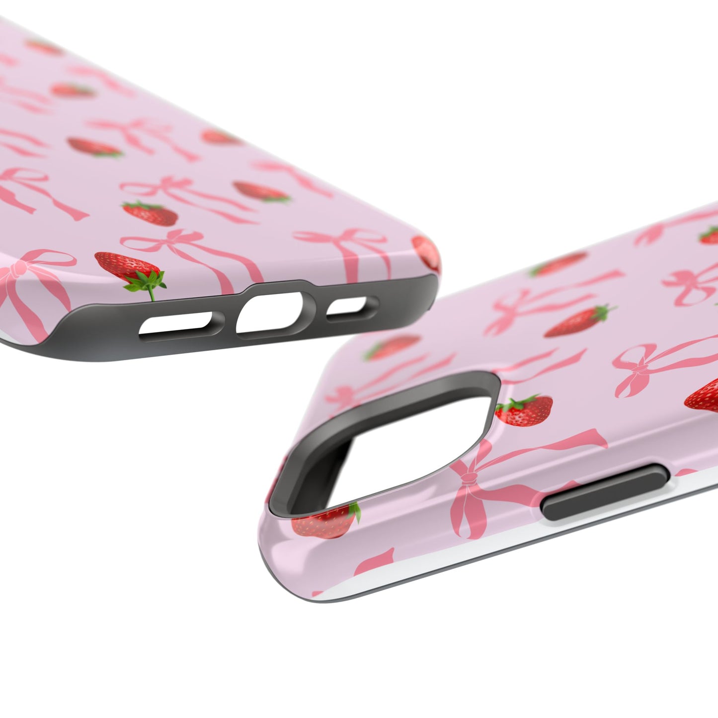 Pink Bow & Strawberry MagSafe iPhone® Case