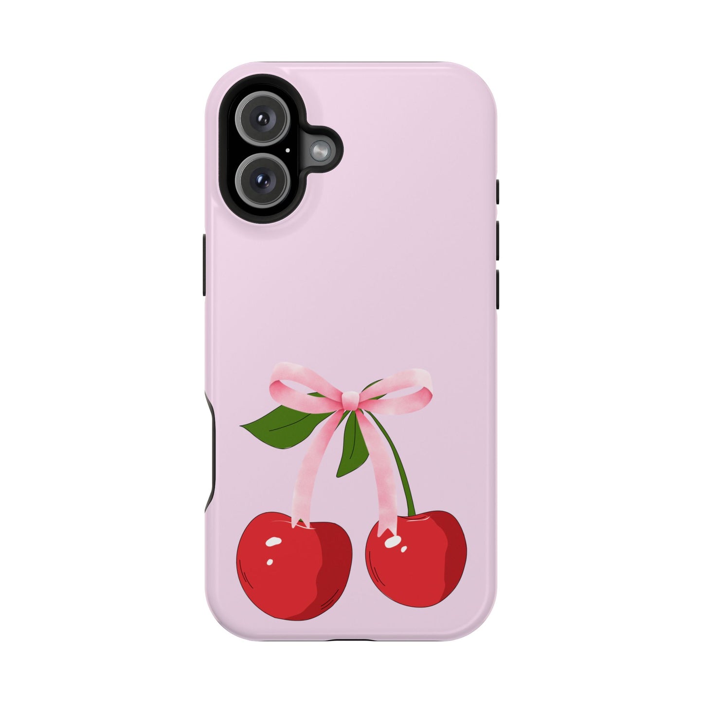 Pink Bow & Cherry MagSafe iPhone® Case