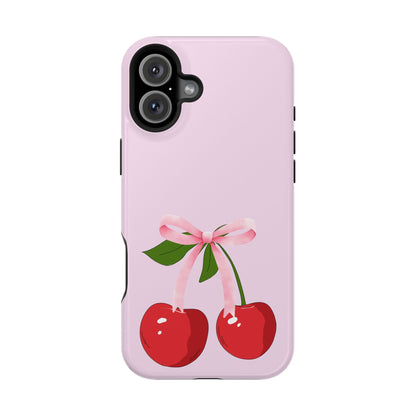 Pink Bow & Cherry MagSafe iPhone® Case