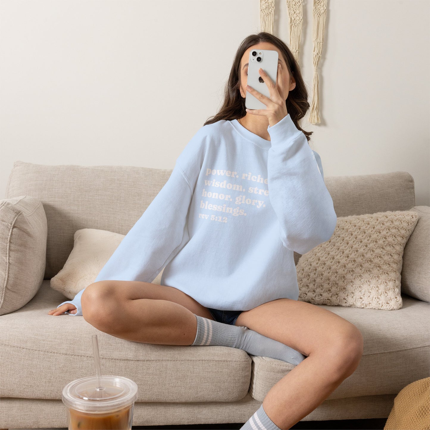 Declaring Your Power. Riches. Wisdom. Strength Crewneck Sweatshirt
