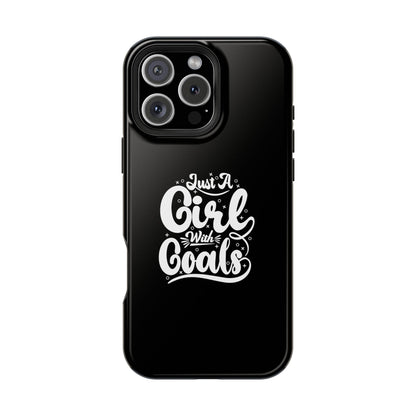 Girl with Goals MagSafe iPhone® Case Black